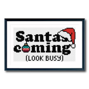 Santa's Coming Cross Stitch Pattern
