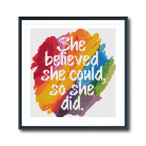 Believe Cross Stitch Pattern