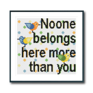 You Belong Here Cross Stitch Pattern