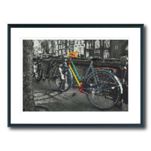 Colour Bike in Amsterdam Cross Stitch Pattern