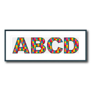 Block Alphabet Cross Stitch Pattern