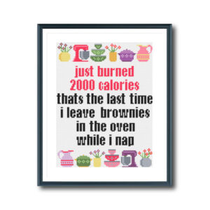Burning Calories Cross Stitch Pattern