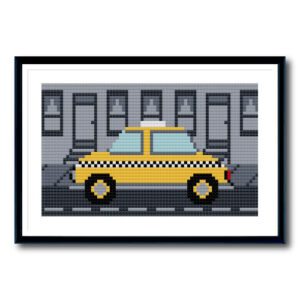 New York Taxi Cab Cross Stitch Pattern