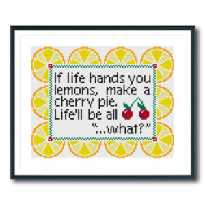 Cherry Pie Cross Stitch Pattern