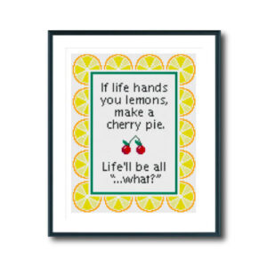 Life is Lemons Cross Stitch Pattern