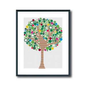 Circle Tree Cross Stitch Pattern