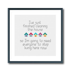Clean House Cross Stitch Pattern