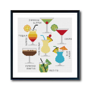 Cocktail Lounge Cross Stitch Pattern