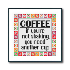 Coffee Shakes Cross Stitch Pattern