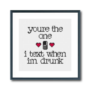 Drunk Text Cross Stitch Pattern