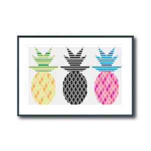 Electric Pineapples Cross Stitch Pattern