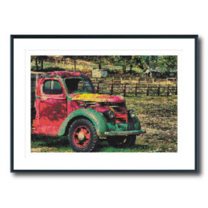 Farm Truck Cross Stitch Pattern