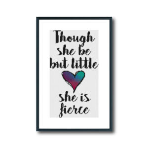 She Is Fierce Cross Stitch Pattern