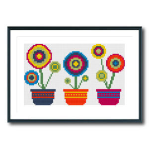 Flowerpot Cross Stitch Pattern