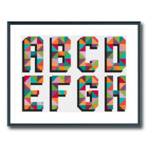 Future Alphabet Cross Stitch Pattern