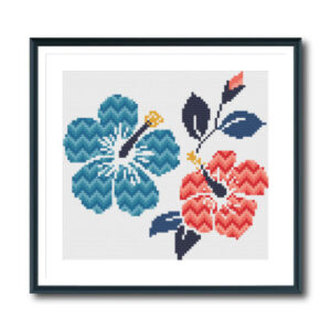 Happy Hibiscus Cross Stitch Pattern