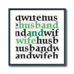 Husband And Wife Cross Stitch Pattern