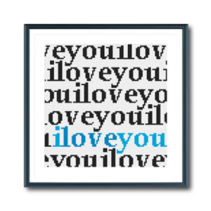I Love You Cross Stitch Pattern