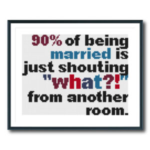 Marriage Statistics Cross Stitch Pattern