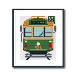 Melbourne Tram 2 Cross Stitch Pattern