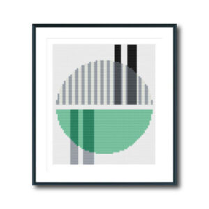 Modern Green Cross Stitch Pattern