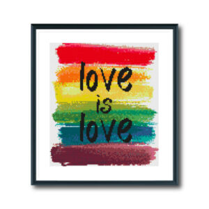 Painted Love Cross Stitch Pattern