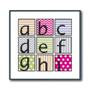Spring Alphabet Cross Stitch Pattern