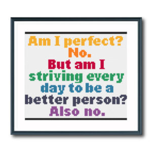 Better Person Cross Stitch Pattern