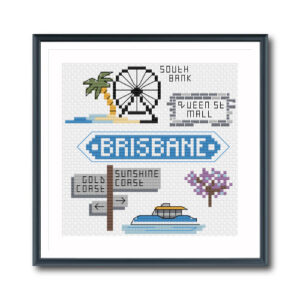 Brisbane Icons Cross Stitch Pattern