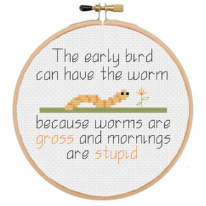 Early Bird Cross Stitch Pattern